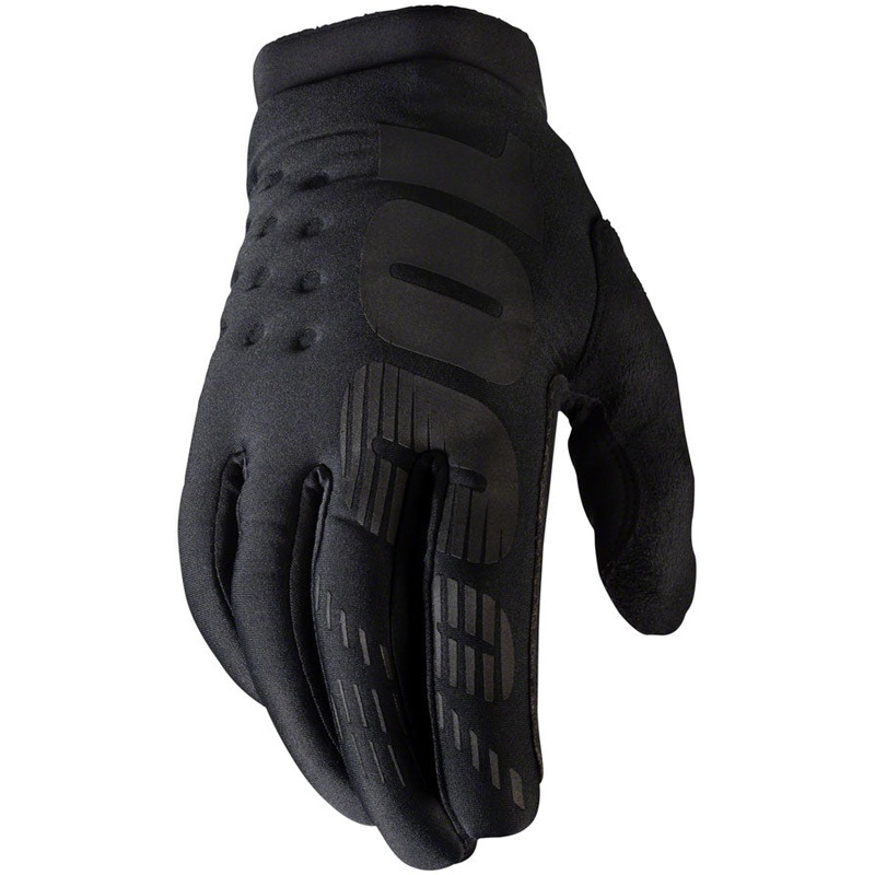 100% Brisker Gloves - Black Mens 2X-Large