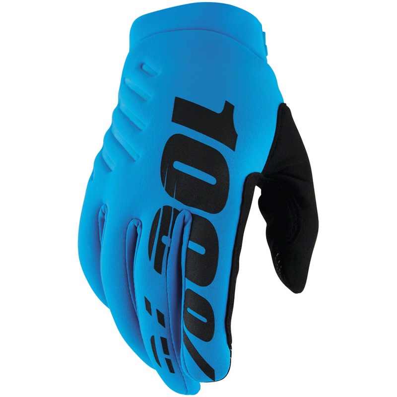 100% Brisker Gloves - Turquoise Full Finger Mens Medium