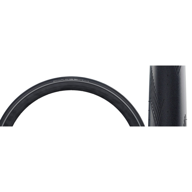 Schwalbe One Plus Tire - 700 x 28 Clincher Wire BLK/Reflective Performance Line SmartGuard Addix