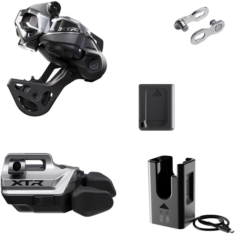 Shimano XTR M9250 Di2 Wireless Upgrade Kit - Includes M9250-GS Rear Derailleur M9250-IR I-Spec EV  Shifter Battery Charger Quick Link