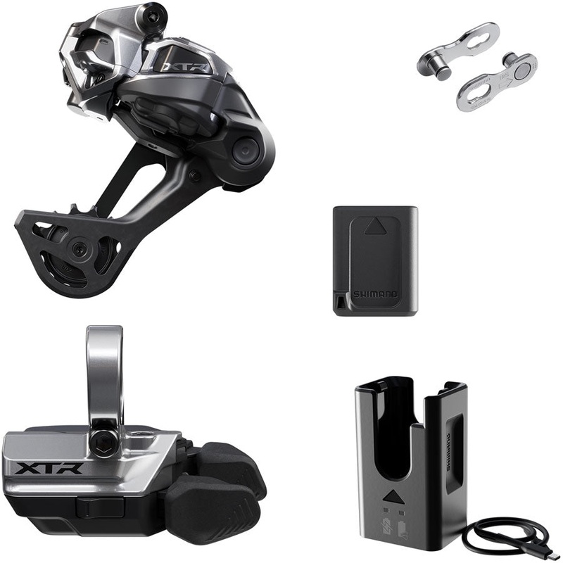 Shimano XTR M9250 Di2 Wireless Upgrade Kit - Includes M9250-SGS Rear Derailleur M9250-R  Shifter Battery Charger Quick Link