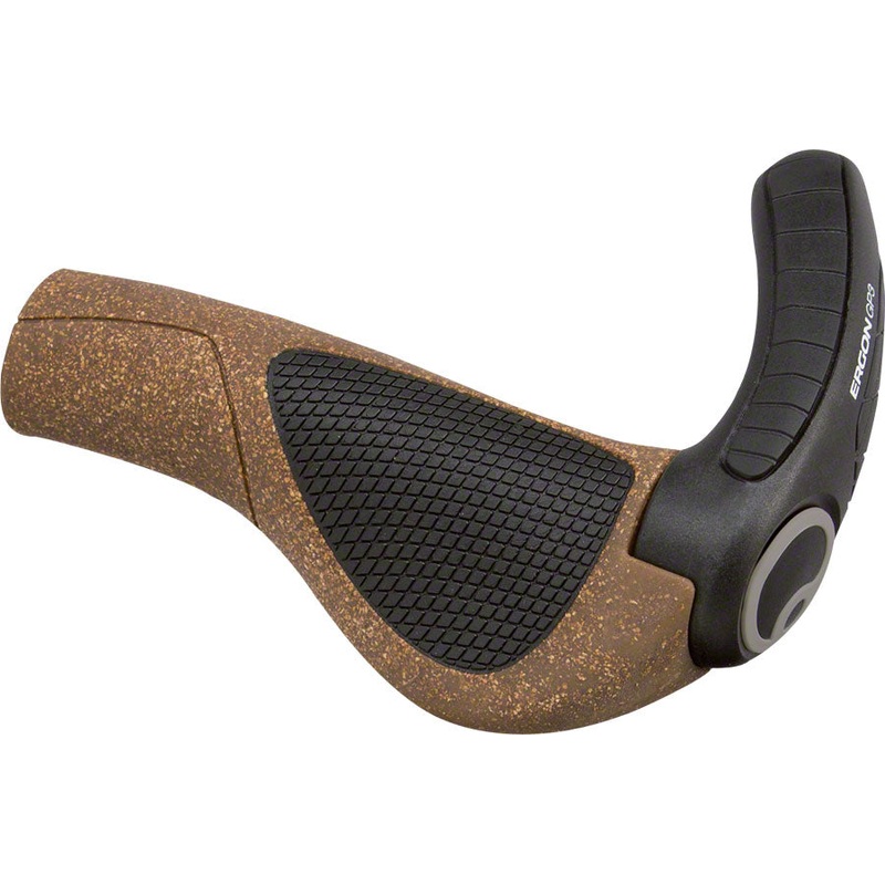 Ergon GP3 BioKork Grips - Lock-On Large Black/Tan