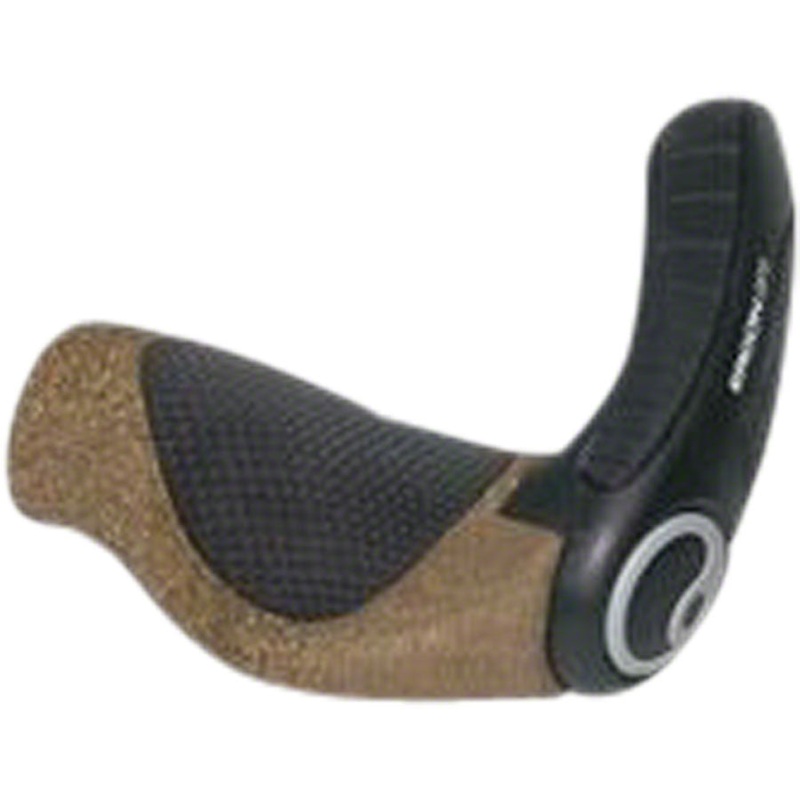 Ergon GP3 BioKork Grips - Lock-On Large Rohloff/Nexus Black/Tan