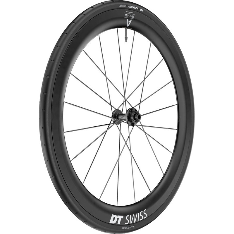 DT Swiss ARC 1400 DiCut 55 Front Wheel - 700 12 x 100mm Center-Lock BLK WTS w/Aero 111 Tire