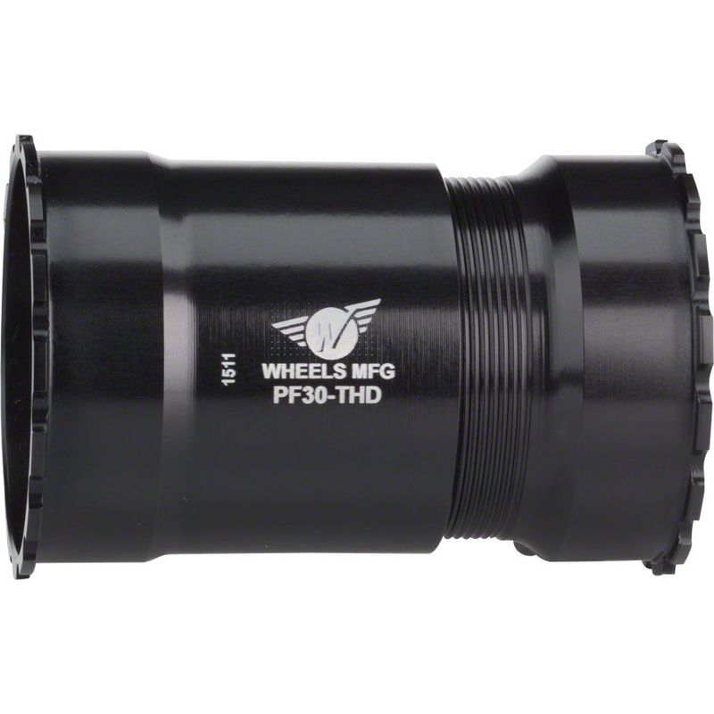 Wheels Manufacturing PressFit 30 Bottom Bracket Angular Contact Bearings Threaded BLK