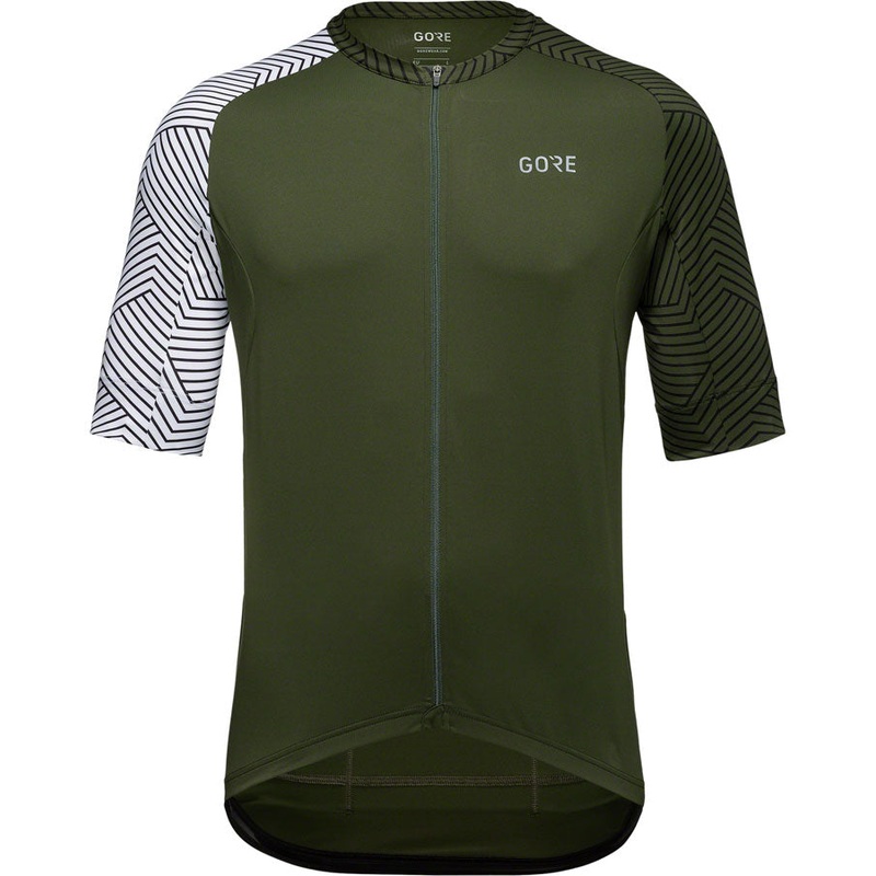 Gorewear C5 Jersey - Utility Green/White Mens Small