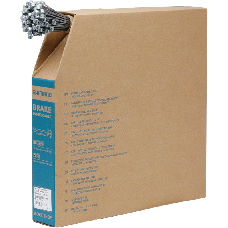 Shimano MTB Brake Cable 1.6 x 2050mm Filebox of 100