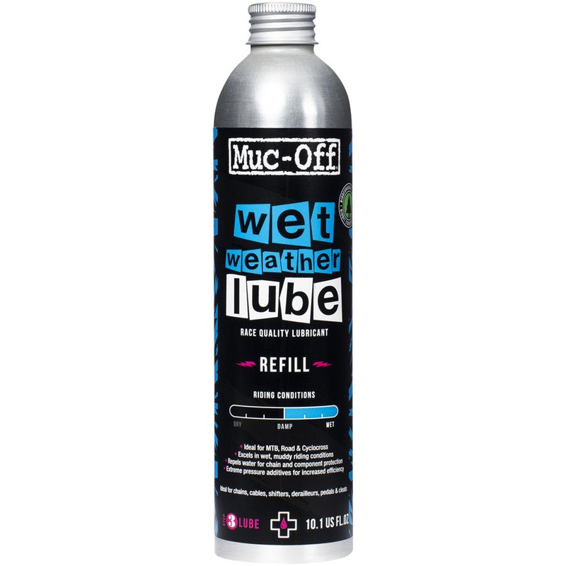 Muc-Off Bio Wet Bike Chain Lube - 300ml Aluminum Refill Bottle
