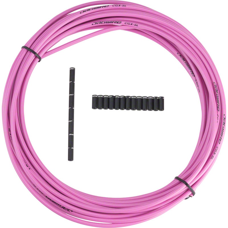 Jagwire 5mm Sport Brake Housing with Slick-Lube Liner 10M Roll Pink
