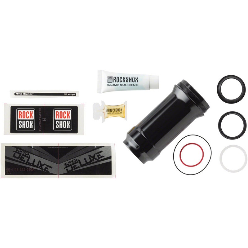 RockShox Rear Shock Air Can Assembly - DebonAir V2 185/210 x 47.5-55mm Deluxe/Super Deluxe A1-B2 2017+ BLK