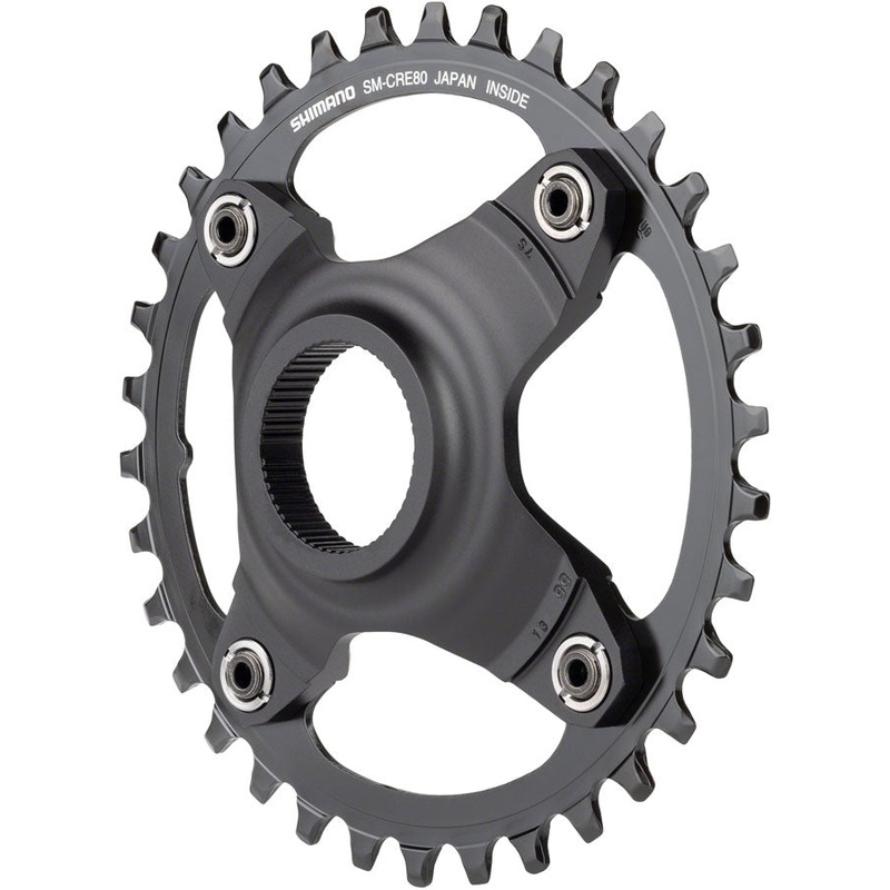 Shimano STEPS SM-CRE80-B Chainring - 34T Without Chainguard 55mm Chainline BLK