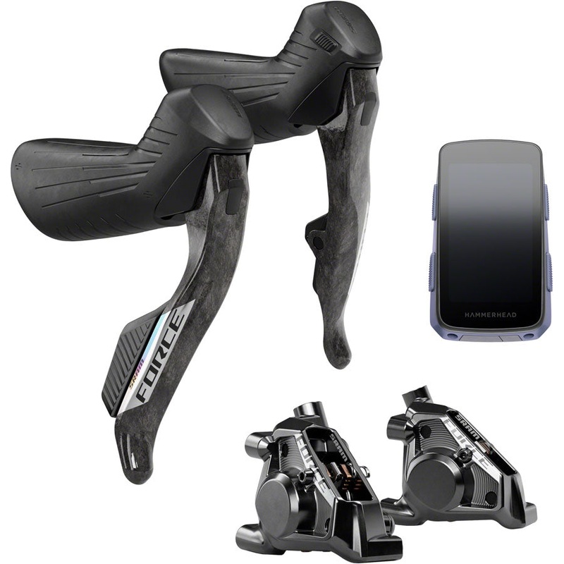 SRAM Force eTap AXS Upgrade Kit - Right Left HRD Shift/Brake Levers Flat Mount Calipers Hammerhead Karoo Force Color Edition E1