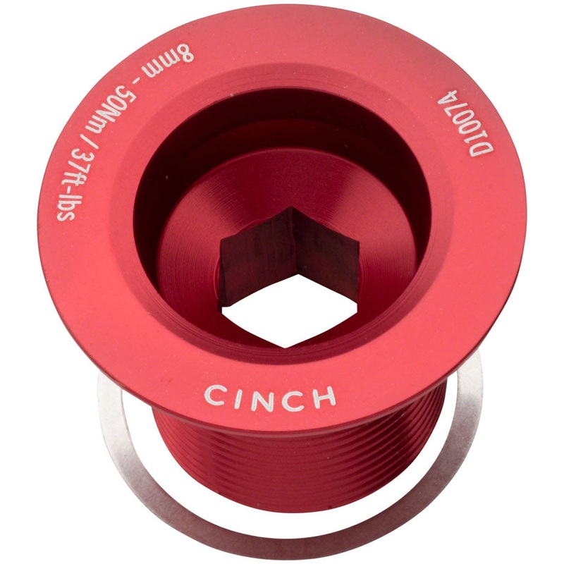 RaceFace CINCH Crank Bolt with Washer - NDS M18 Gloss Red