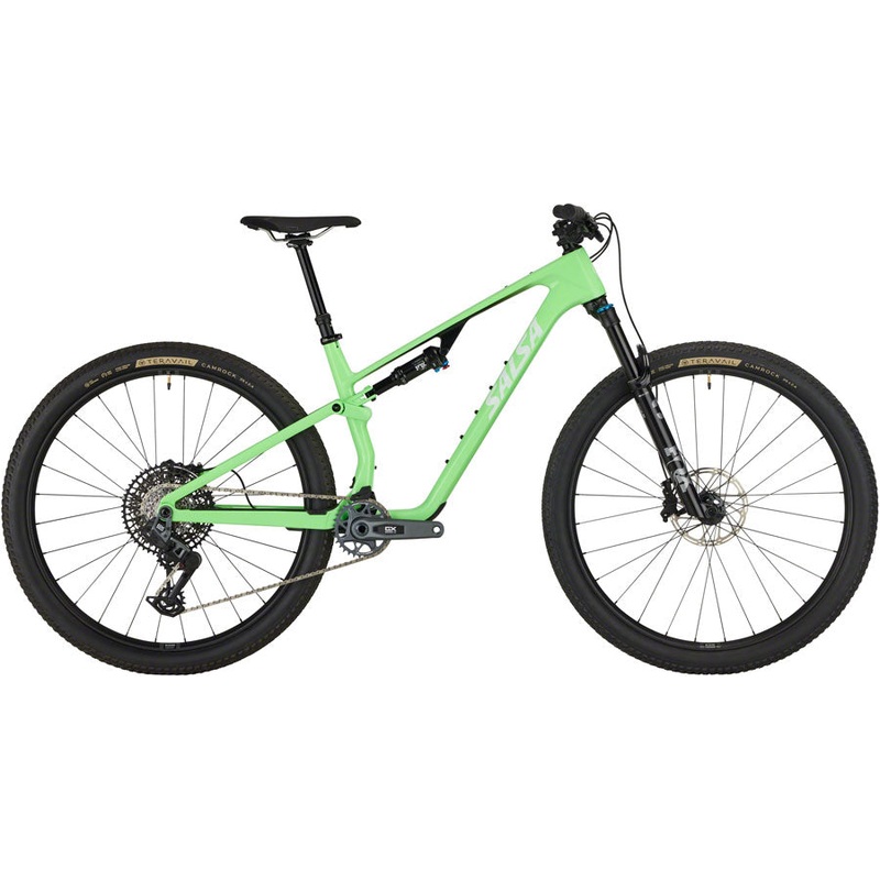 Salsa Spearfish C Deluxe GX AXS Transmission Bike - 29" Carbon Citrus Green X-Small