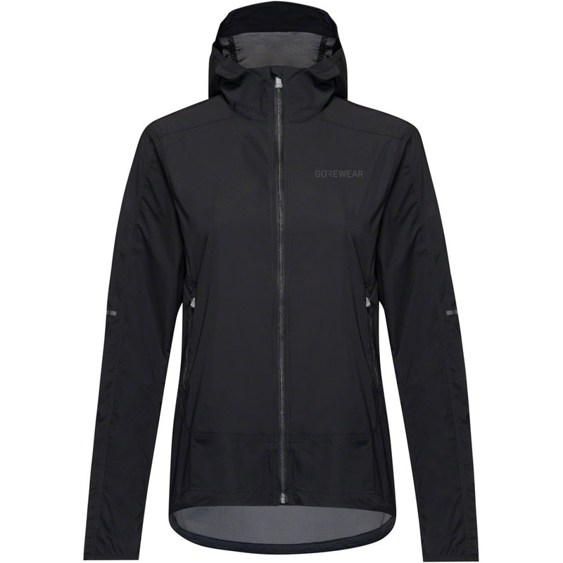 Gorewear Fernflow Hooded Windbreaker - Black Womens X-Large