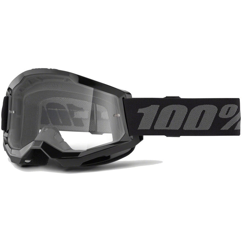 100% Strata 2 Goggles - Black/Clear