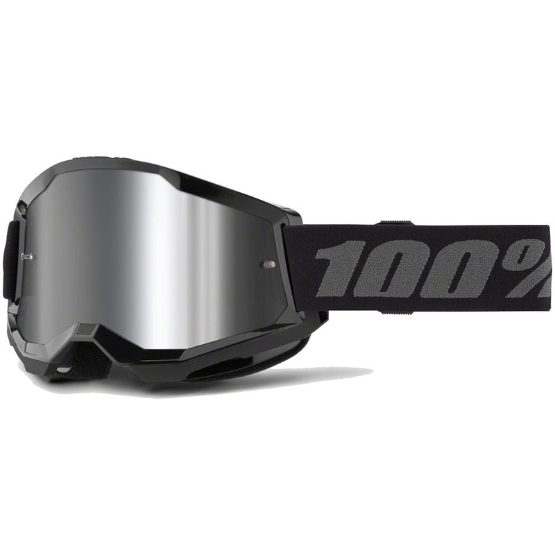 100% Strata 2 Goggles - Black/Mirror