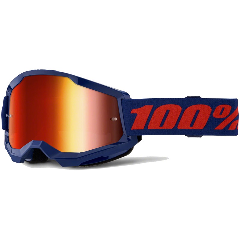 100% Strata 2 Goggles - Navy/Mirror Red