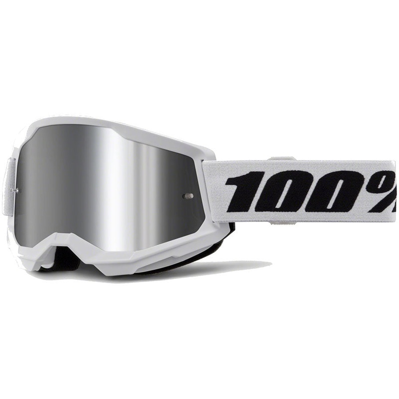 100% Strata 2 Goggles - White/Mirror
