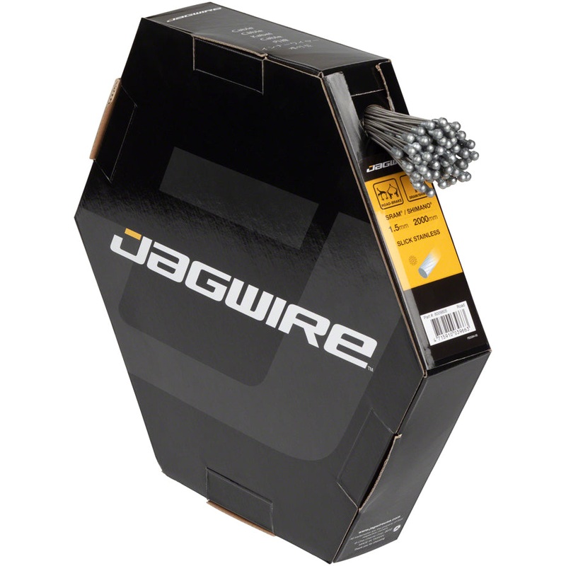 Jagwire Sport Slick Brake Cable - 1.5mm x 2000mm Slick Stainless SRAM/Shimano Road Box of 100