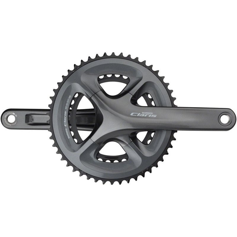 Shimano Claris FC-R2000 Crankset - 170mm 8-Speed 50/34t 110 BCD Hollowtech II Spindle Interface BLK