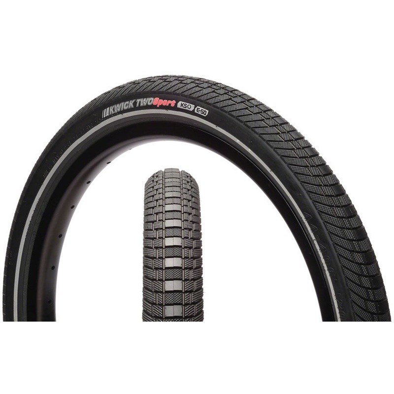 Kenda Kwick Two Tire - 20 x 1.75 Clincher Wire Black/Reflective 60tpi KS