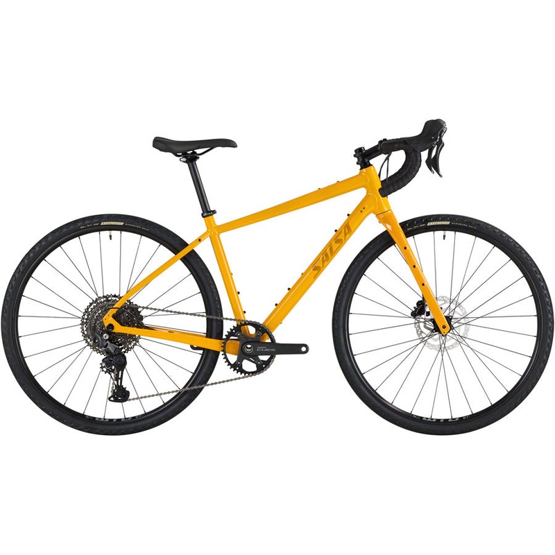 Salsa Journeyer Drop Bar Cues 1x11 Bike - 700c Aluminum Mustard 60cm