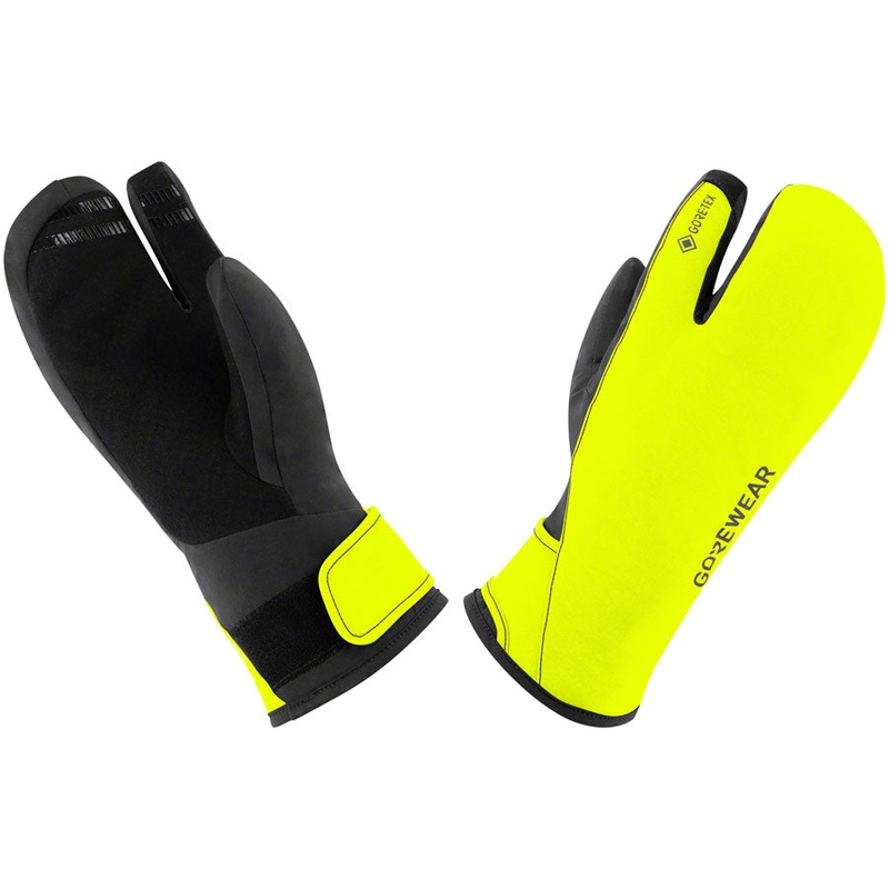 Gorewear Gore-Tex Insulated Trigger Gloves - Black/Neon Yellow Mens X-Large