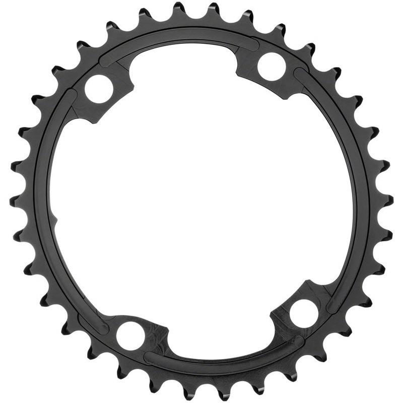absoluteBLACK Premium Oval 110 BCD Road Inner Chainring Shimano Dura-Ace 9100 - 34t 110 Shimano Asymmetric BCD 4-Bolt BLK