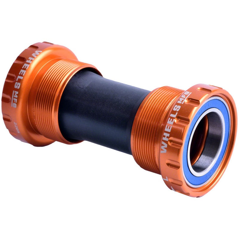 Wheels Manufacturing BSA Bottom Bracket - Shimano Hollowtech II Spindle ABEC 3 Orange