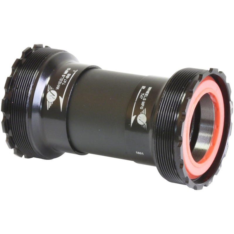 Wheels Manufacturing T47 Inboard Bottom Bracket - DUB Spindle ABEC-3 Bearing BLK
