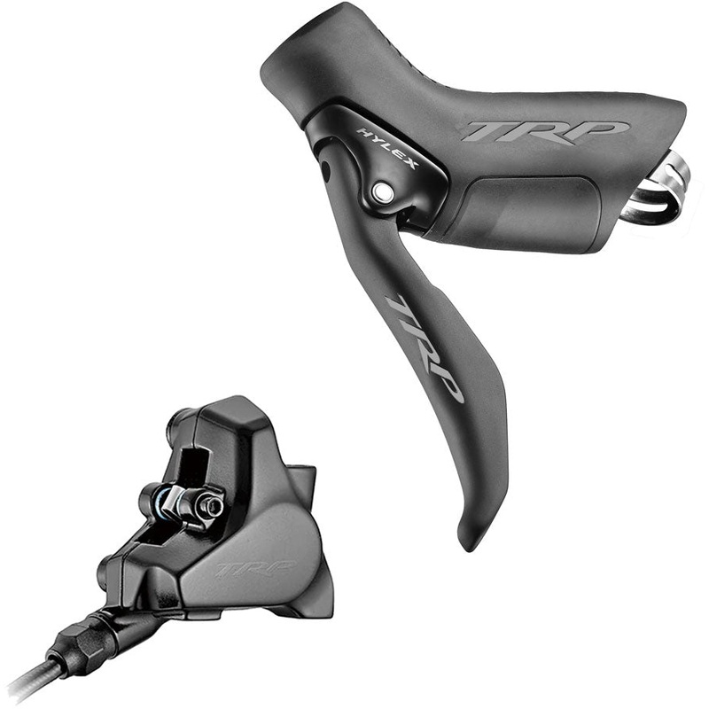 TRP Hylex Disc Brake Lever - Left Hydraulic 2-Piston 1900mm Hose Flat Mount BLK