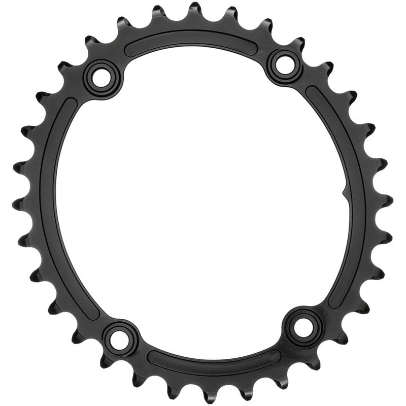 absoluteBLACK Premium Sub-Compact Oval 110 BCD Road Inner Chainring - 32t 110 Shimano Asymmetric BCD 4-Bolt BLK