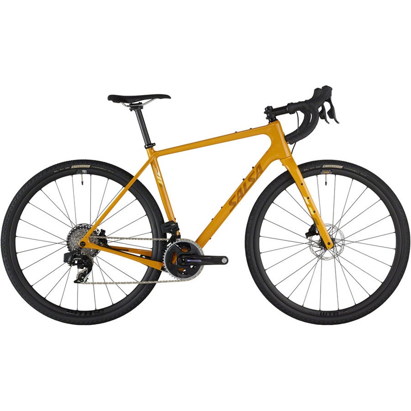 Salsa Warbird C Force AXS Wide Bike - 700c, Carbon, Mustard Yellow 49Cm