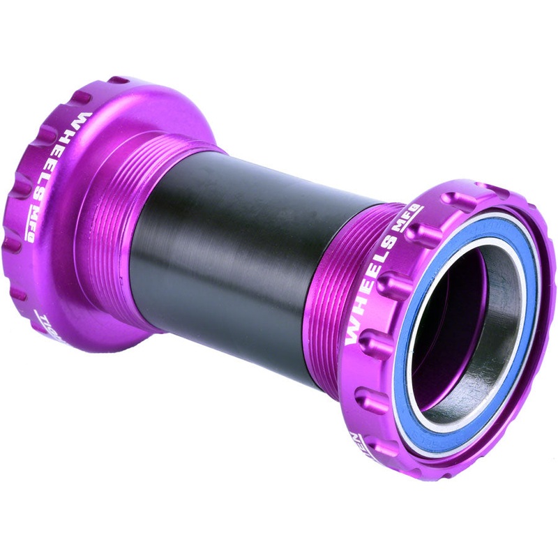 Wheels Manufacturing BSA 30 Bottom Bracket - English BSA Frame Interface ABEC-3 Bearings For 30mm Spindle Purple