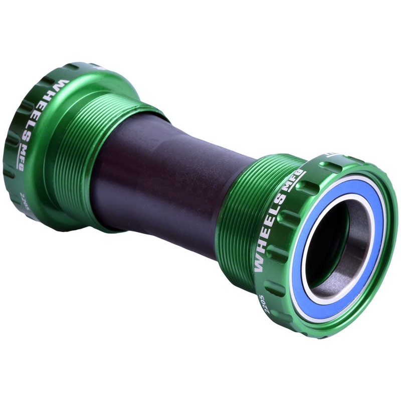 Wheels Manufacturing BSA Bottom Bracket - Shimano Hollowtech II Spindle ABEC 3 Green
