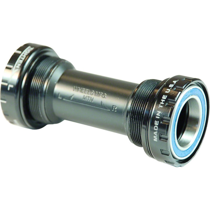 Wheels Manufacturing BSA Bottom Bracket - Shimano MTB Angular Contact Bearings BLK Cups