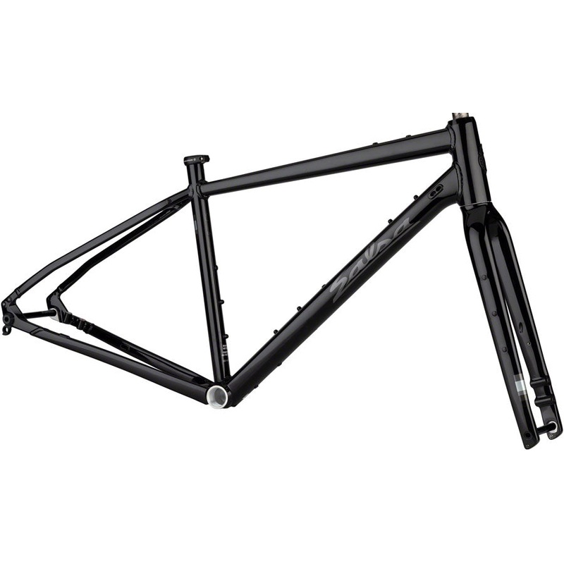 Salsa Journeyer Drop Bar Frameset - 700c/650b, Aluminum, Black 49Cm