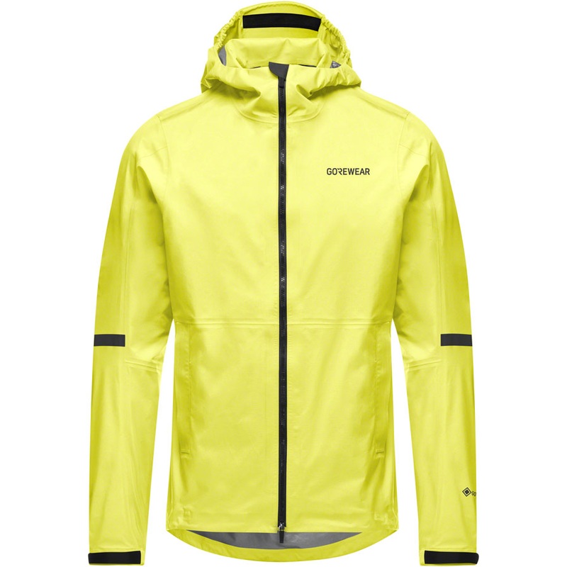Gorewear Lupra Gore-Tex 2.0 Hooded Jacket - Black/Neon Yellow Mens Medium