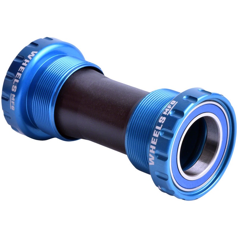 Wheels Manufacturing BSA Bottom Bracket - Shimano Hollowtech II Spindle ABEC 3 Teal