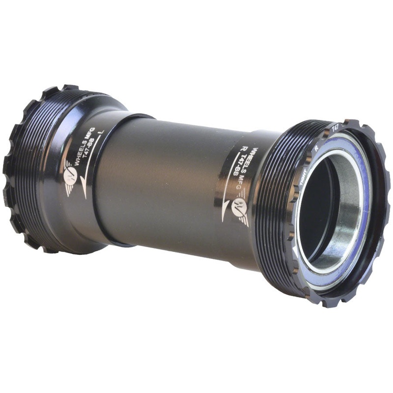 Wheels Manufacturing T47 Inboard Bottom Bracket - For 30mm Spindle ABEC-3 Bearings Fits Frames 68mm-132mm BB Shells BLK