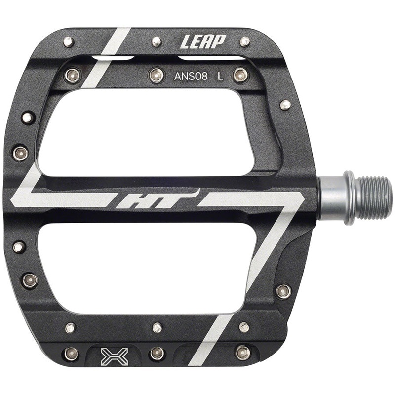 HT Components ANS08 Leap Platform Pedals Body: Aluminum Spindle: Cr-Mo 9/16 Black Pair
