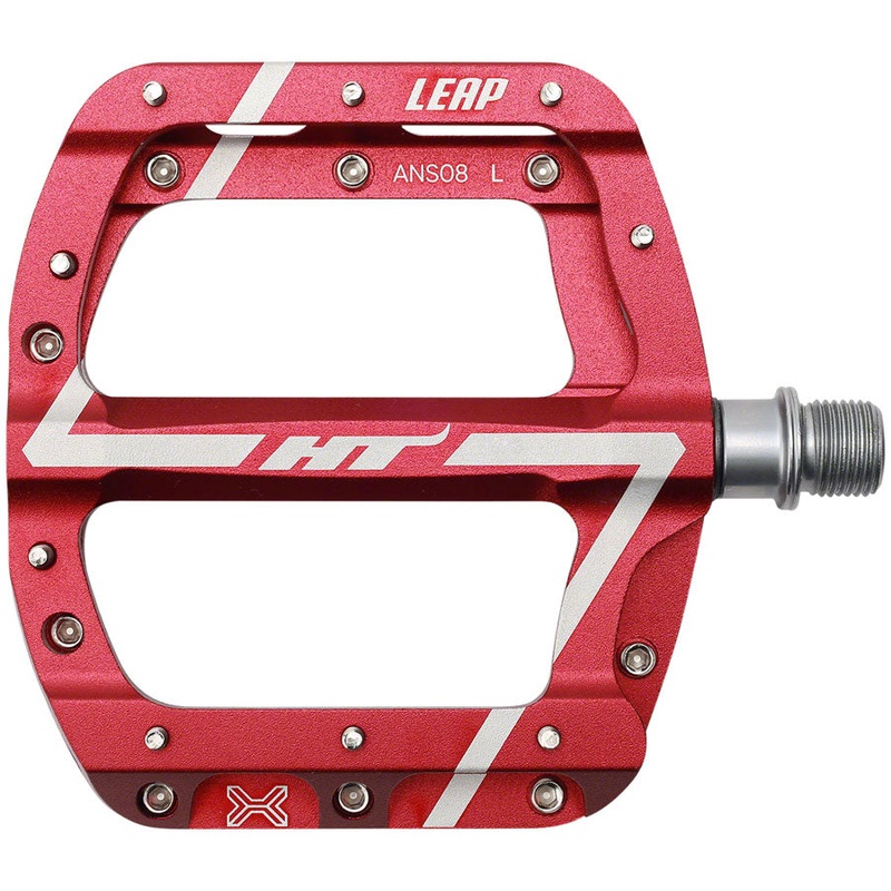 HT Components ANS08 Leap Platform Pedals Body: Aluminum Spindle: Cr-Mo 9/16 Red Pair