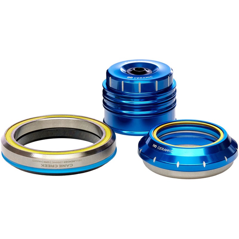 Cane Creek 110 30th Anniversary Headset - IS41/28.6/H9 Upper | IS52/40 Lower Tapered Hellbender Ceramic Bearings Blue