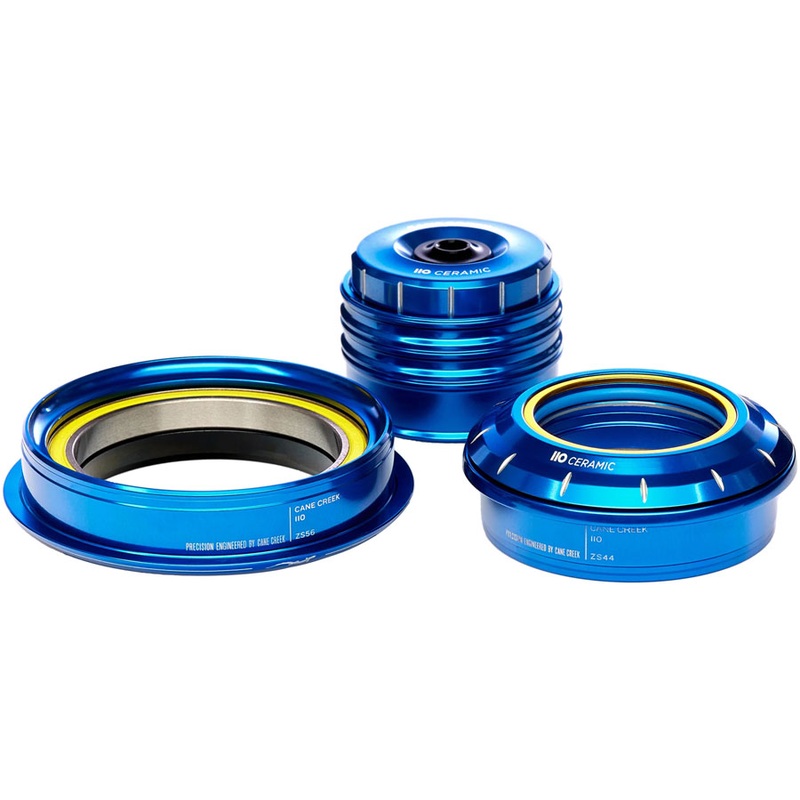 Cane Creek 110 30th Anniversary Headset - ZS44/28.6 Upper | ZS56/40 Lower Tapered Hellbender Ceramic Bearings Blue