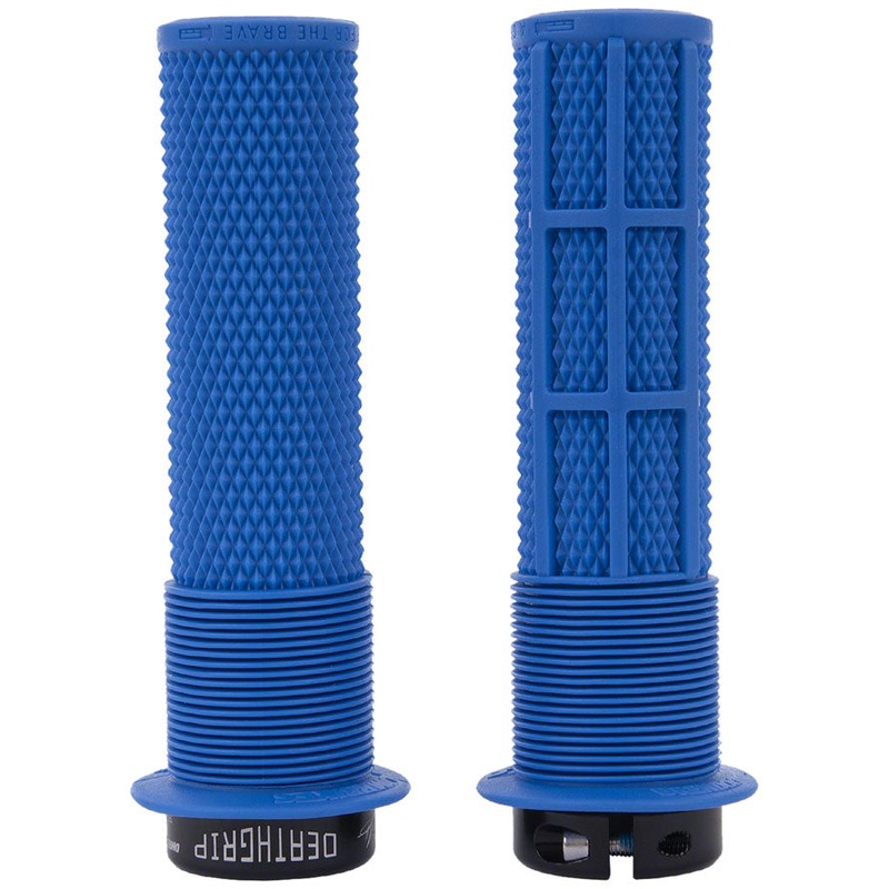 DMR DeathGrip Flanged Grips - Thin Lock-On Royal Blue