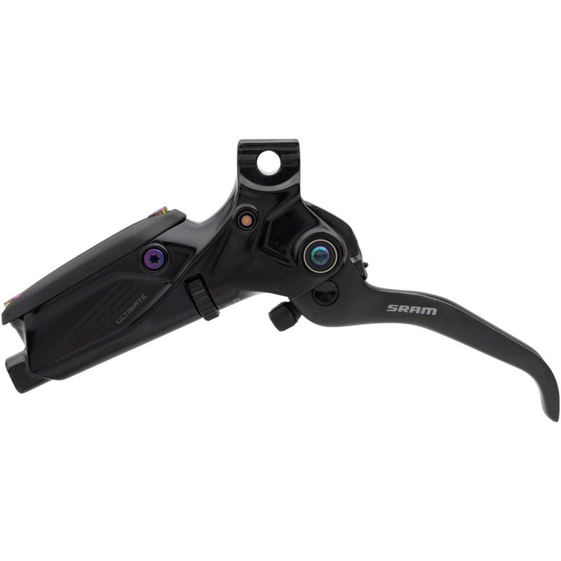 SRAM G2 Ultimate Disc Brake Lever Assembly - Carbon Lever Gloss BLK Rainbow Hardware A2