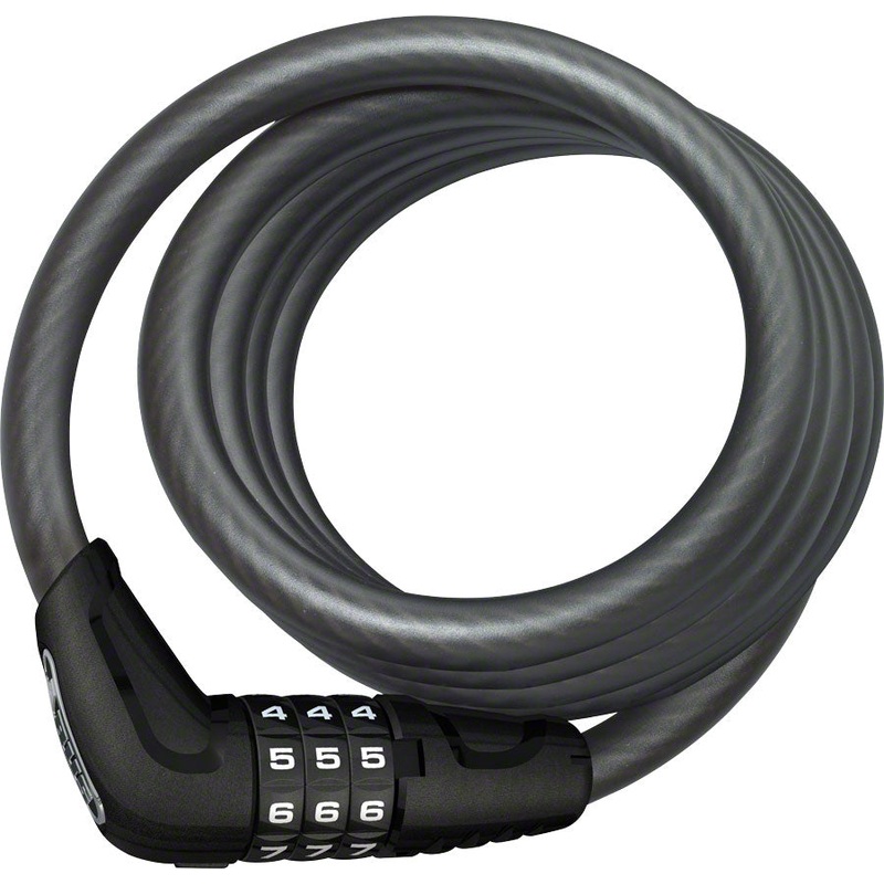 ABUS Star 4508 Combination Coiled Cable Lock: 150cm x 8mm Black