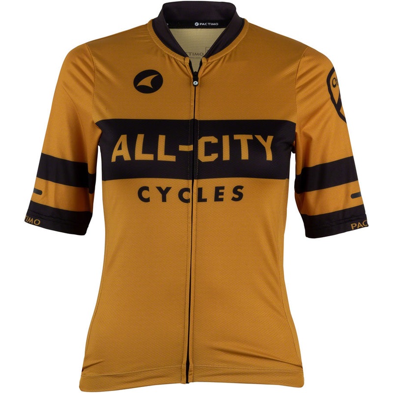 All-City Classic Logowear Womens Jersey - Mustard Brown Black Small