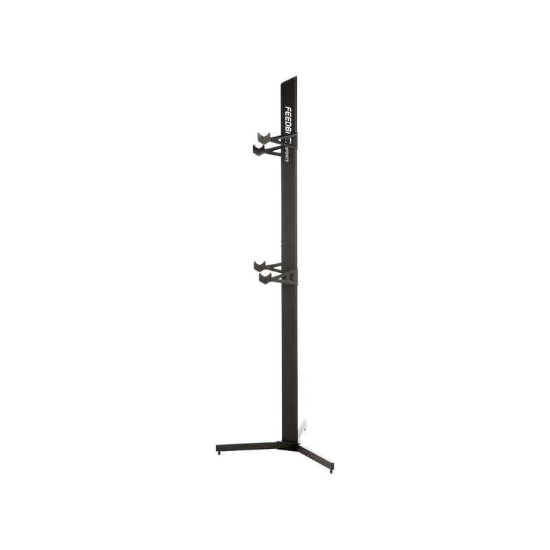 Feedback Sports Velo Cache Display Stand - 2-Bike Free-Standing Black